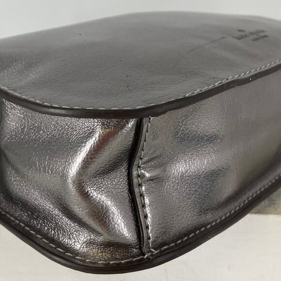 KATE SPADE NWT, PEWTER METALIC LEATHER WOMENS CROSSBODY BAG - Picture 11 of 12